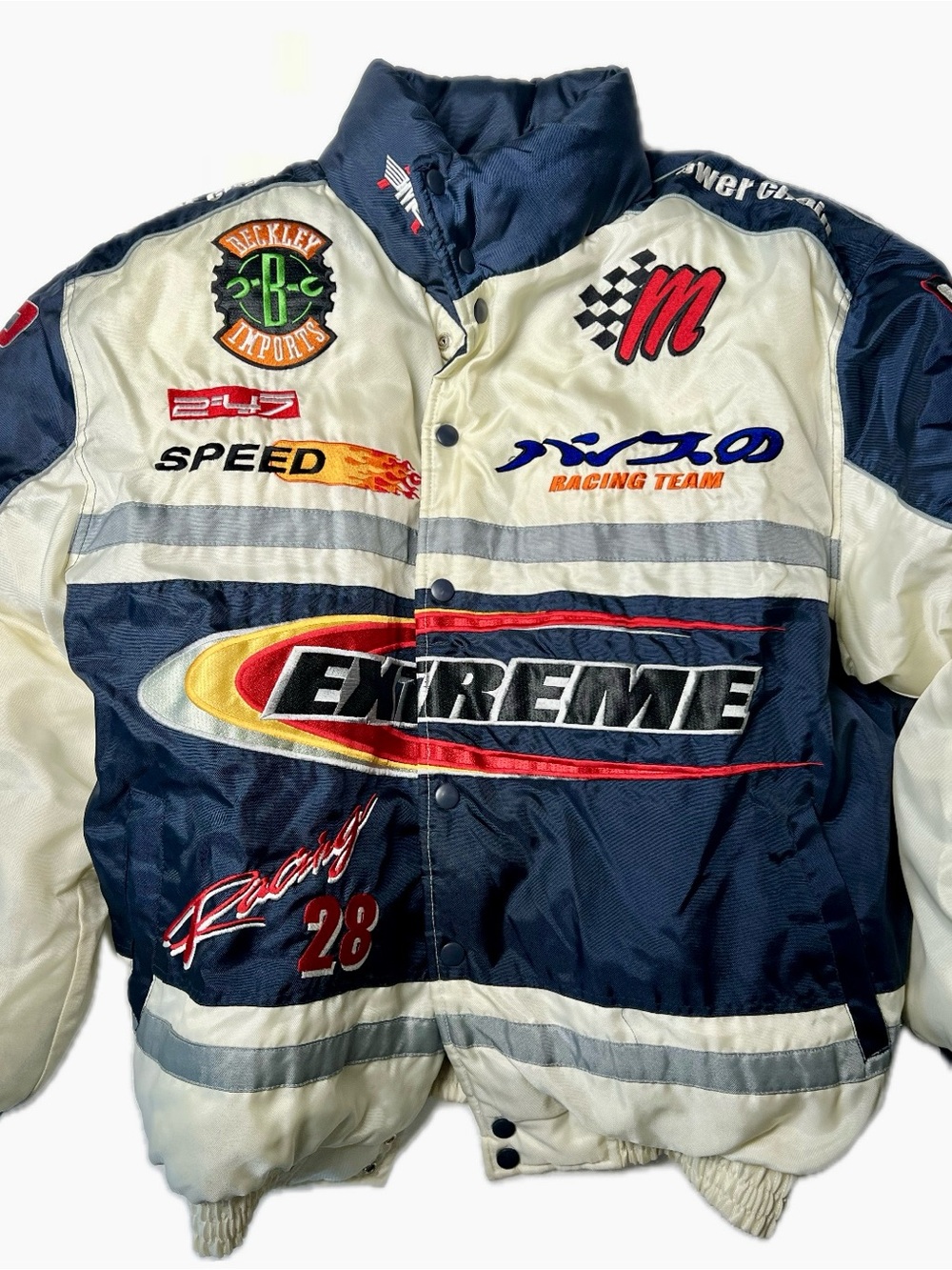 Matchone Exco Performance vintage racing jacket with patches, rare, size L/XL